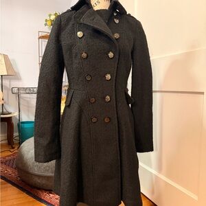 Guess Black Double-Breasted Coat